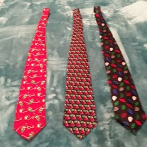 Set of 3 Christmas men's neckties